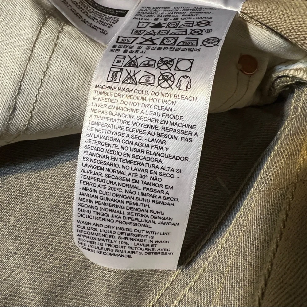 Levi’s 2014 Authentic 501 Jeans STF Button Fly Straight Leg Tan NWT - Picture 14 of 14